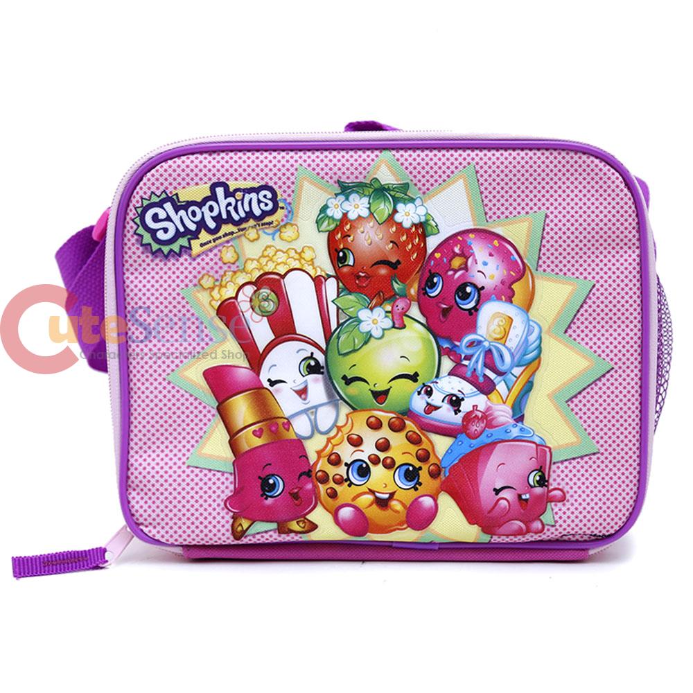 Shopkins School Lunch Bag Insulated Snack Box Moose Toys Bag Pink