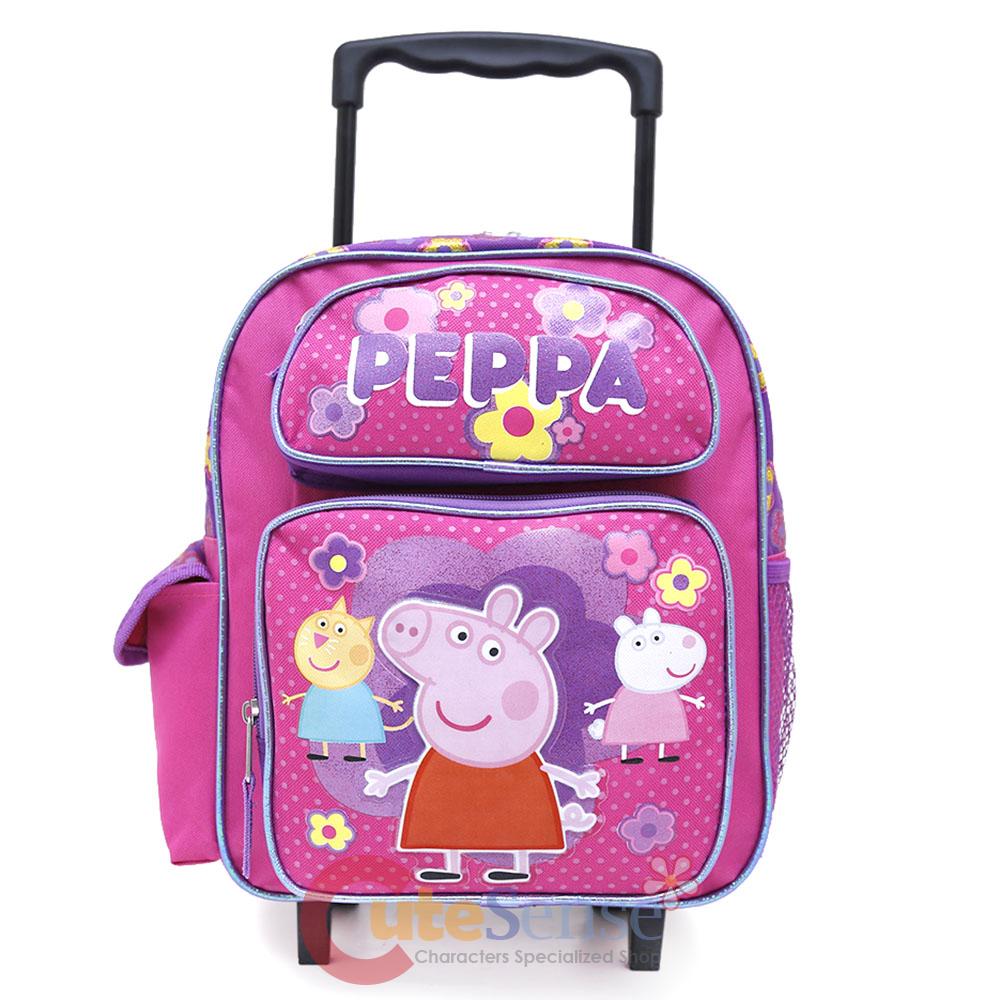 Peppa Pig Toddler School Wheeled Backpack 12" Small Roller Bag Trolley