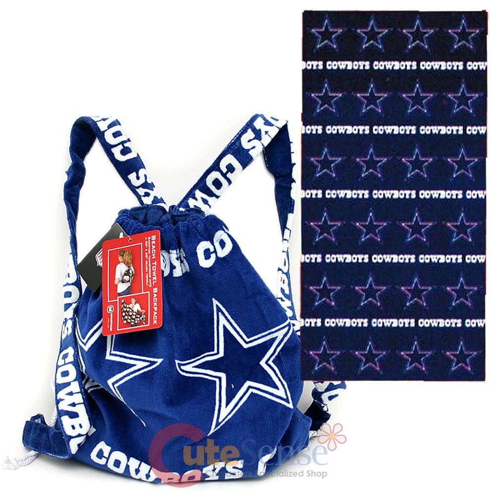 NFL Dallas Cowboys Beach Towel Bath Towel with Backpack 30x60 eBay