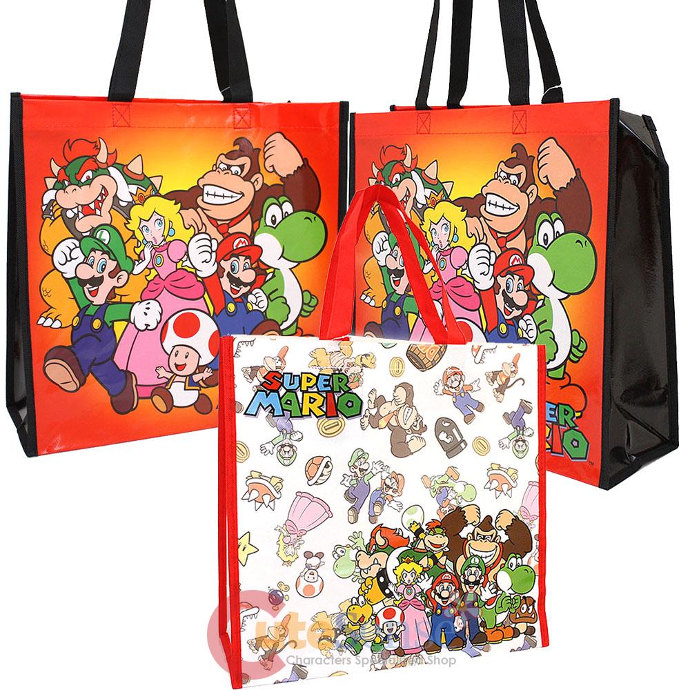 Nintendo Super Mario Group Party Gift Tote Bag 2pc Set Reusable Grocery Bags eBay