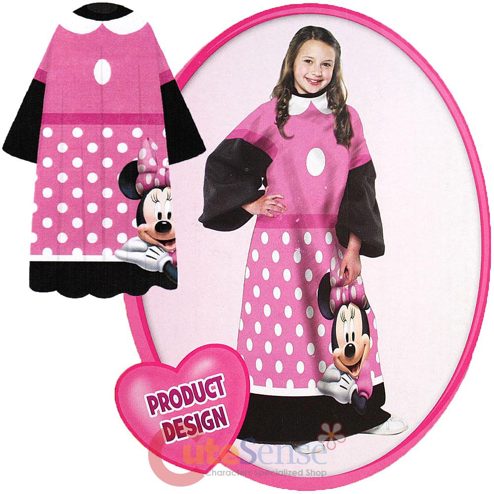 Disney Minnie Mouse Pink Bow Throw Blanket with Sleeves Kids Size 48 x 48