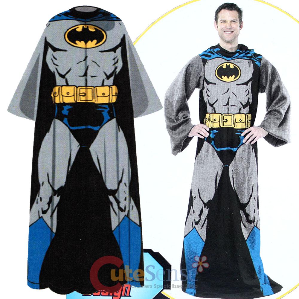 DC Comic Batman Throw Blanket with Sleeves Costume Blanket Adult Size