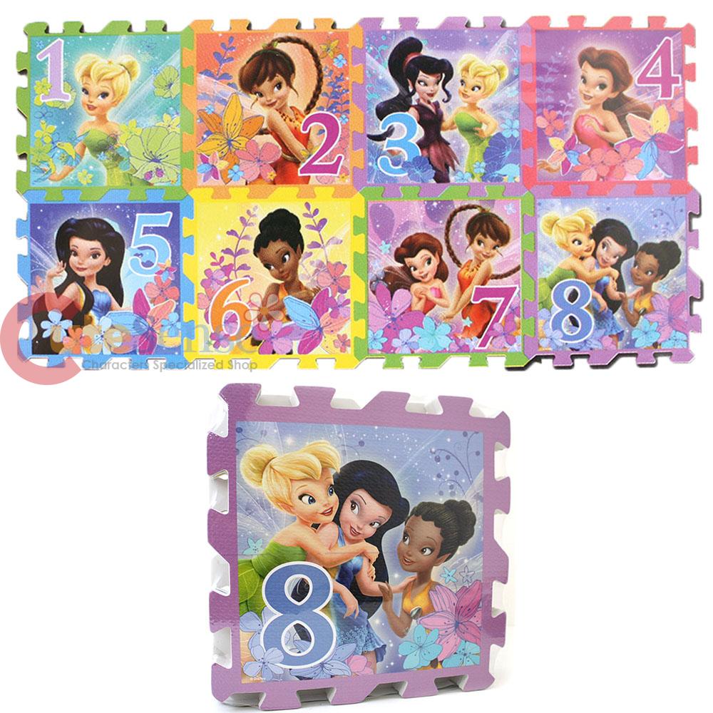 Disney TinkerBell Fairies Soft Foam Puzzle Mat Hopscotch Play Mat 8pc
