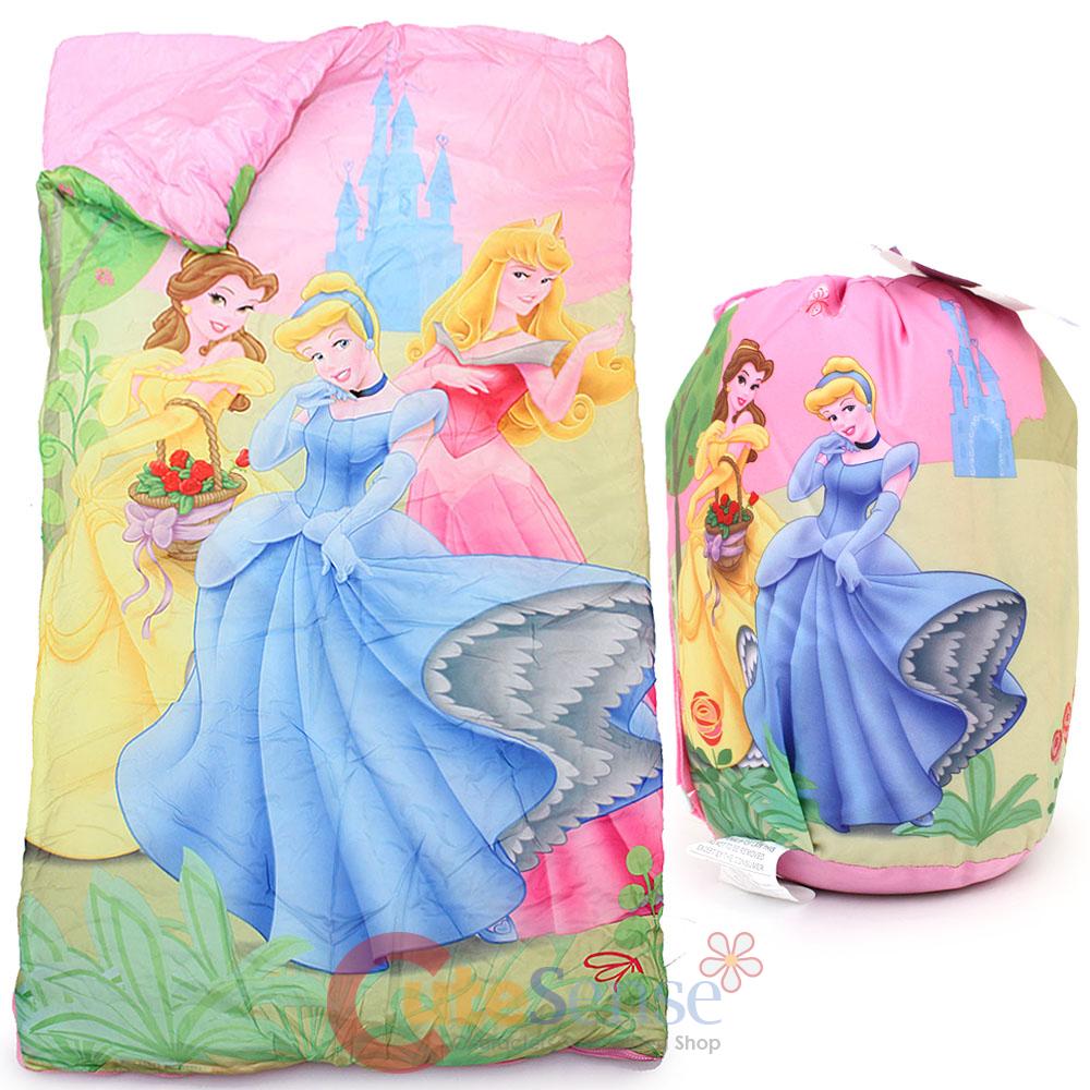 Disney Princess Kids Sleeping Bag Slumber Bag with Carry Backpack (30"x