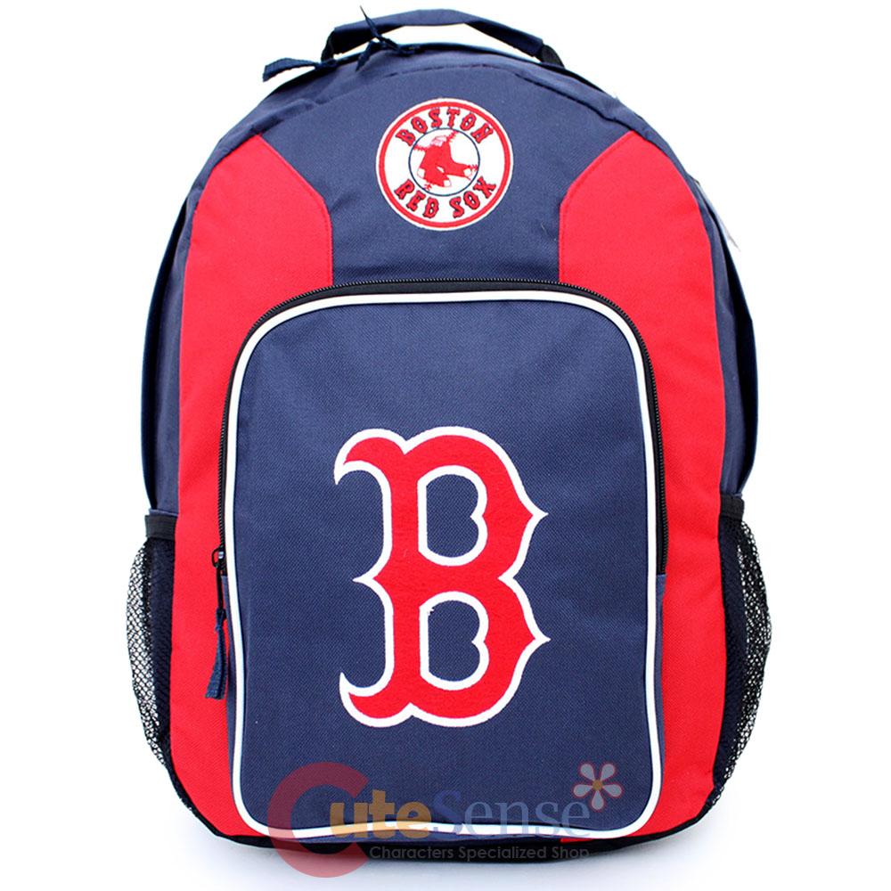Boston Red Sox Large School Backpack MLB Team Color Book Bag