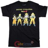 Dragon Ball Z Saiyan Evolution Mens T Shirts Animation T - Size S