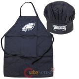 NFL Philadelphia Eagles Chef's Cooking BBQ Apron Chef Hat 2pc Set