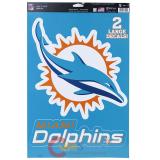 NFL Miami Dolphins Window Clings Decal Sheet 11x17 : Big Logos