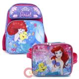 Disney Little Mermaid Ariel Large School Backpack Lunch Bag Set - Sea Shell