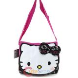 Sanrio Hello Kitty Face Mini Messenger Hand Bag -Black bow