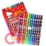 Sanrio Hello kitty Twist Up Coloring Pencil  12pc  Pen Crayon Set