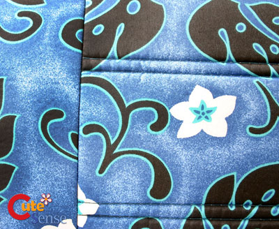 Hawaiian Flower Car Seat Cover Accessories Set Blue