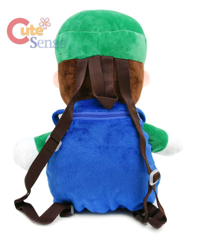 Super Mario Brothers Luigi Plush Backpack Cosplay Bag