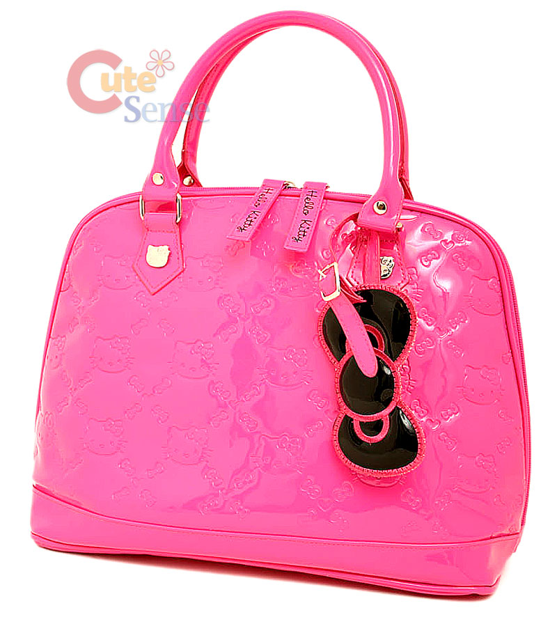 Sanrio Hello Kitty Pink Embossed Hand Bag -Hot Pink :Loungefly Hand Bag ...