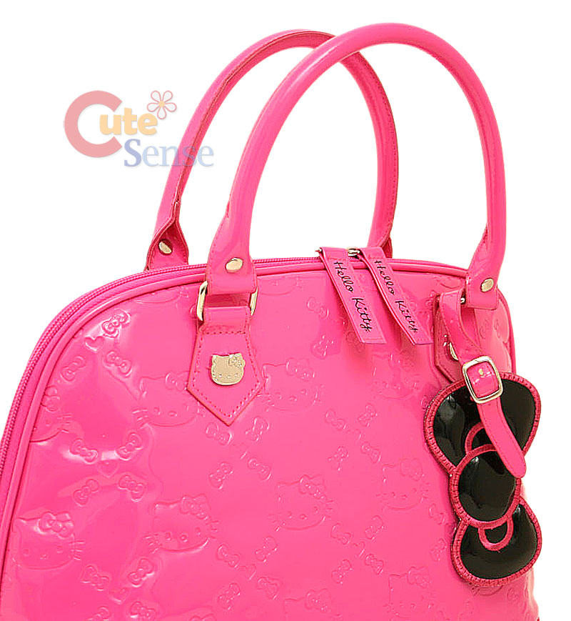 Sanrio Hello Kitty Pink Embossed Hand Bag -Hot Pink :Loungefly Hand Bag ...