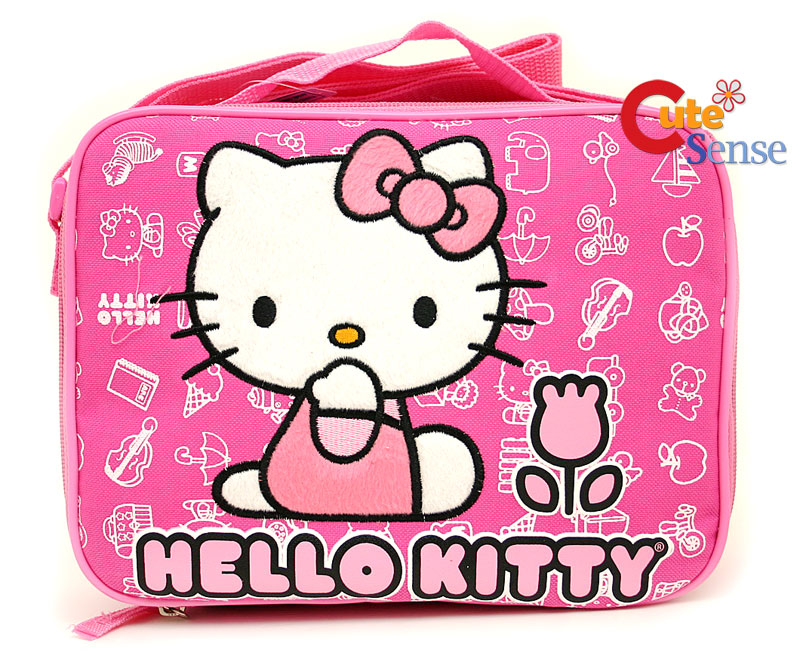 Hello Kitty Lunch BAG School Snack Carry Box Pink Tulip  