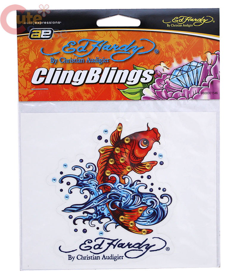 Ed Hardy Koi Cling Decal Sticker Car Auto Accessories