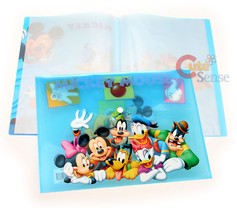 Mickey Mouse & Friends 2 PC File Jacket / Clear Folder Set