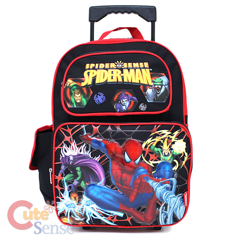 Spiderman School Roller Backpack Rolling Bag Monster 1