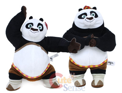 Kung Fu Panda Po Plush Doll Set  15 Large 2 Pose Set  
