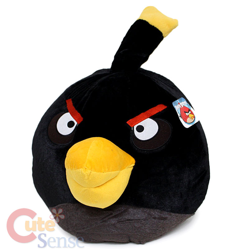 Rovio Angry Birds Black Bird Plush Doll 16 Jumbo Size