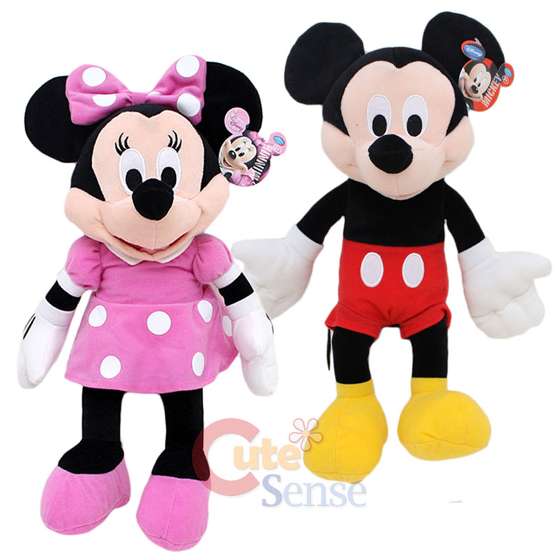 stuffed mickey and minnie mouse