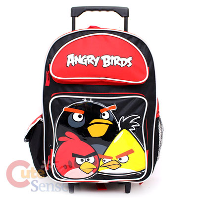   School Roller Backpack /16 Rolling Bag /Trolley  3 Birds Licensed