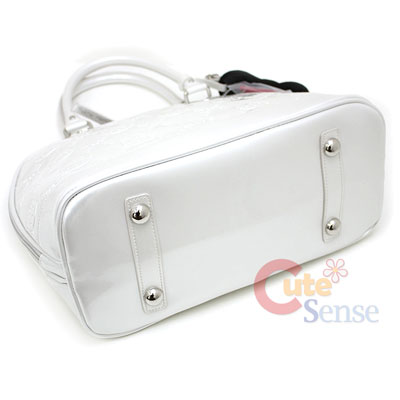 Sanrio Hello Kitty Ivory Embossed Hand Bag Pearl White Loungefly 
