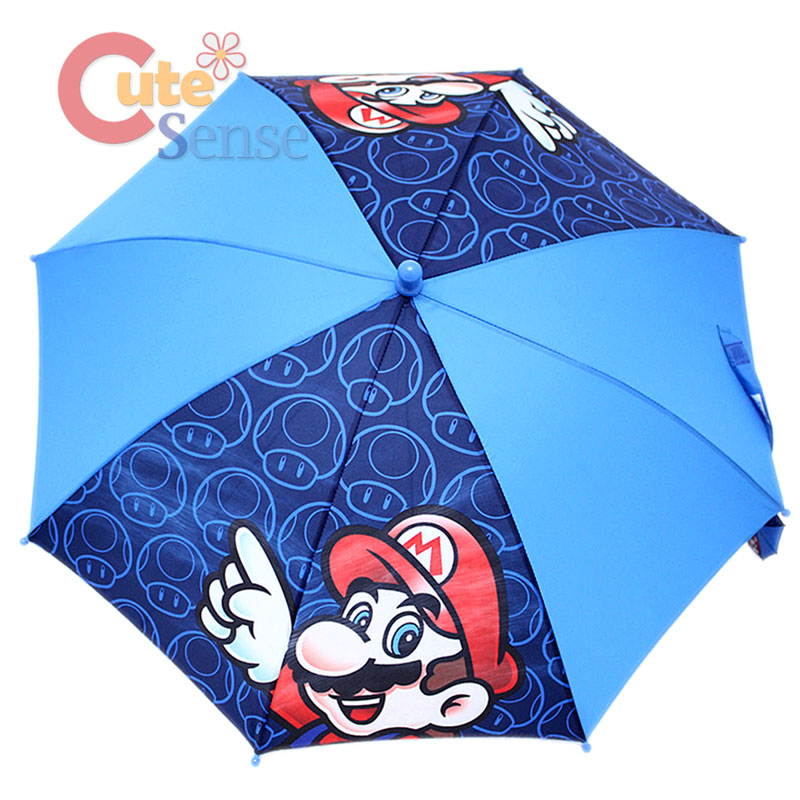 Nintendo Super Mario Wii Kids Umbrella with Mushroom