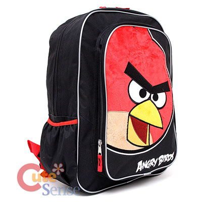 Rovio Angry Birds Large School Backpack Red Bird Plush 3