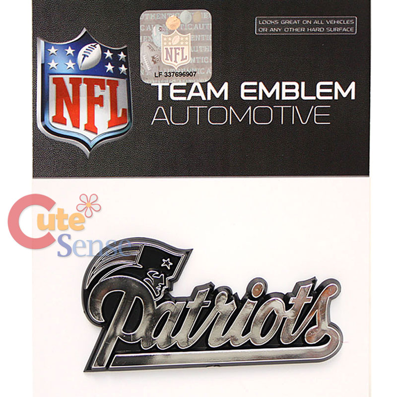 NFL New England Patriot Team Logo Auto Car Emblem Auto Accessories Chrome Finish