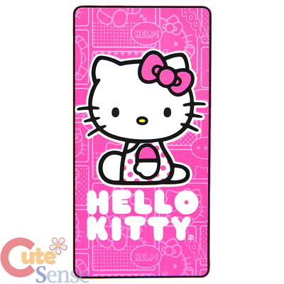 Sanrio Hello Kitty Beach Towel Bath Towel 30x60 Cotton Pink Cartoon Backgound