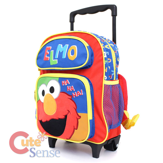 Sesame Street Elmo School Roller Backpack 12' Rolling Bag Ha Ha