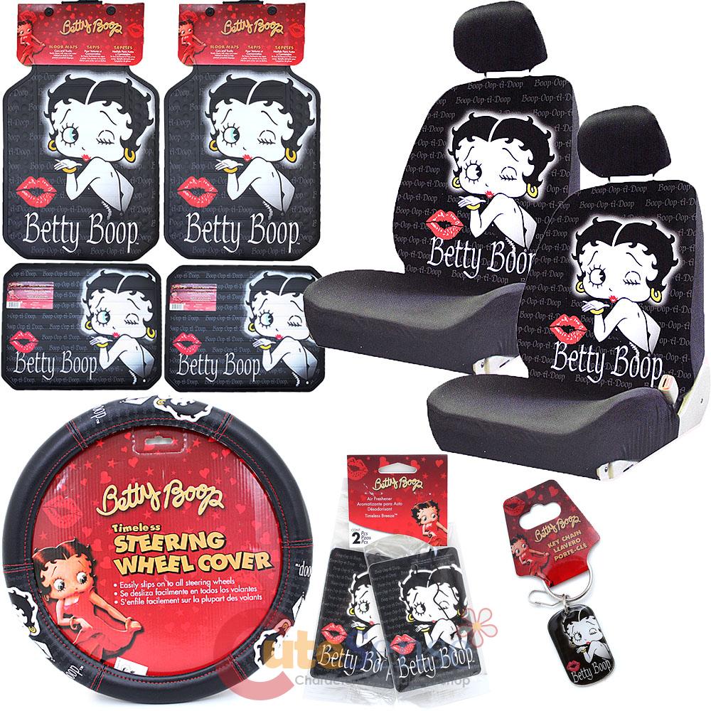 Betty Boop Low Back Car Seat Covers Accessories Set 12 pc Set -Timeless