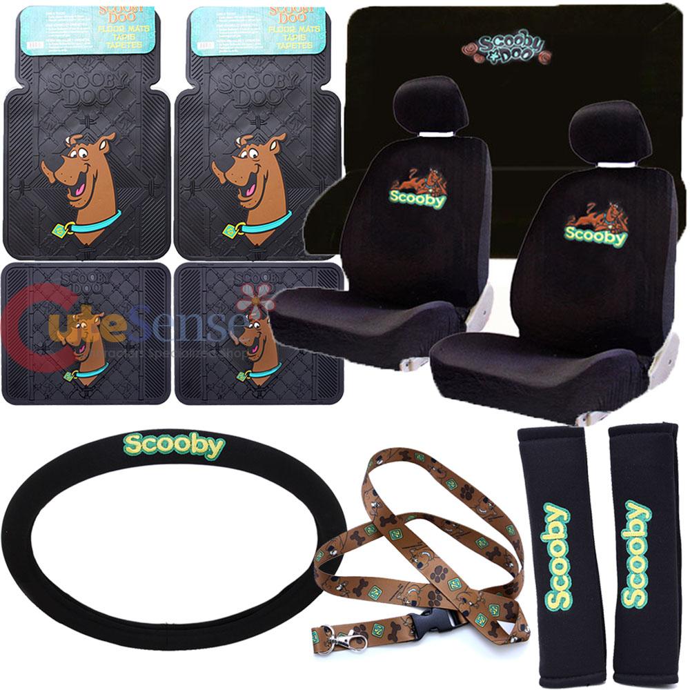 Scooby Doo Car Seat Covers Auto Accessories Set with Floor Mat Lanyard 14pc