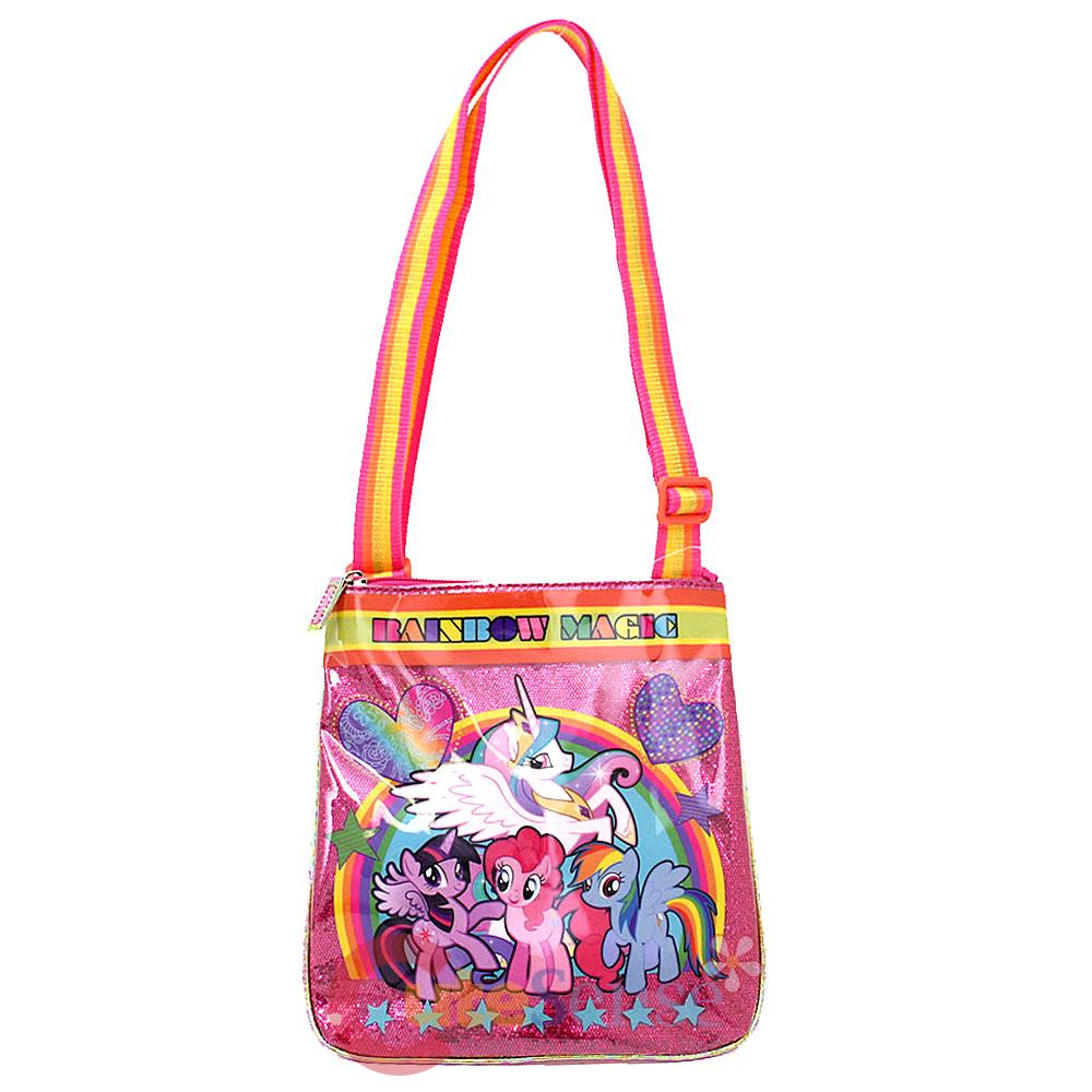 My Little Pony Rainbow Magic Messenger Bag Crossbody Satin Top Zip ...