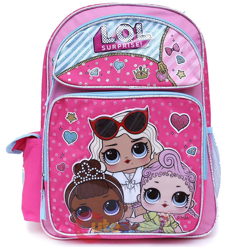 LOL Surprise Large School Backpack LOL Doll 16" Girls Book Bag Work It BB eBay
